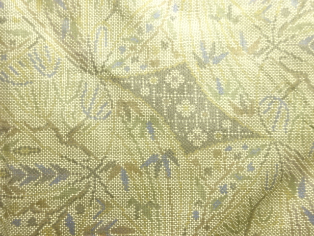 JAPANESE KIMONO / ANTIQUE KIMONO / OSHIMA TSUMUGI / WOVEN SARASA